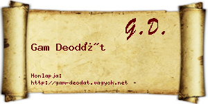 Gam Deodát névjegykártya